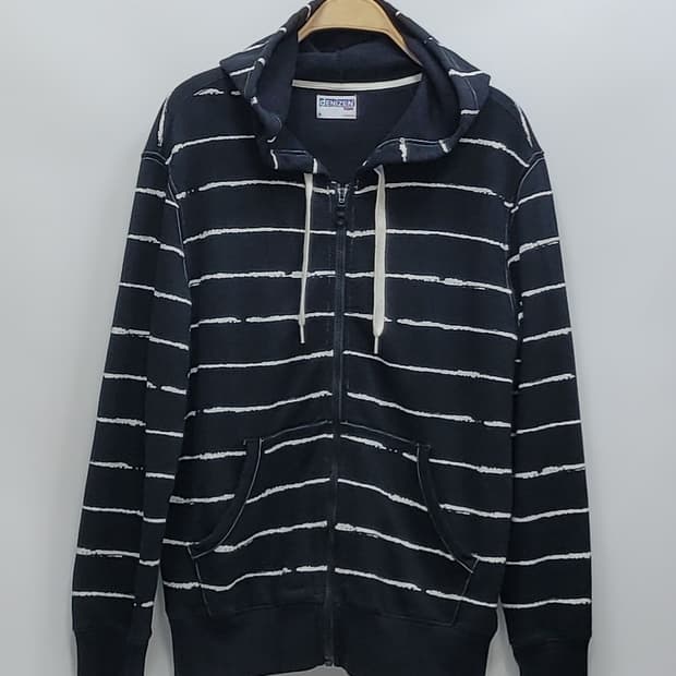 LEVI'S 데니즌 프린팅 스트라이프 후드 집업 / 남 M
