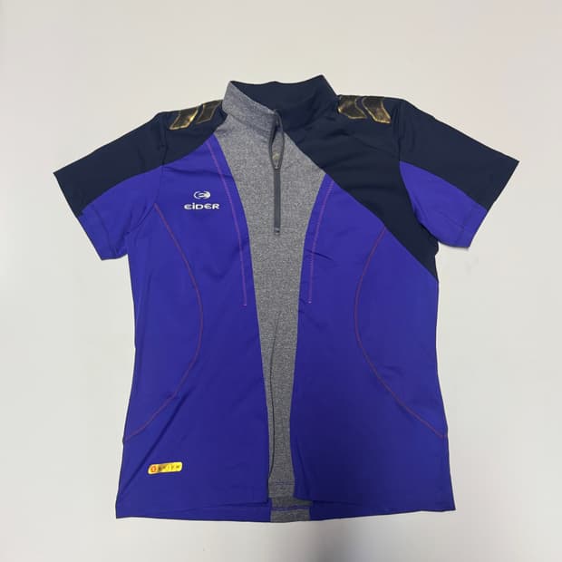 여성 아이더 등산 기능성 반집업 반팔 티셔츠 S