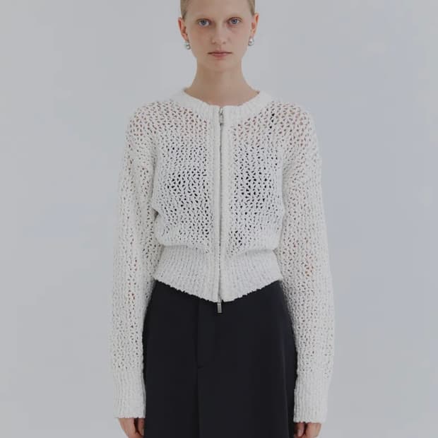 트리밍버드 Net Zip-up Knit [ Ivory ]