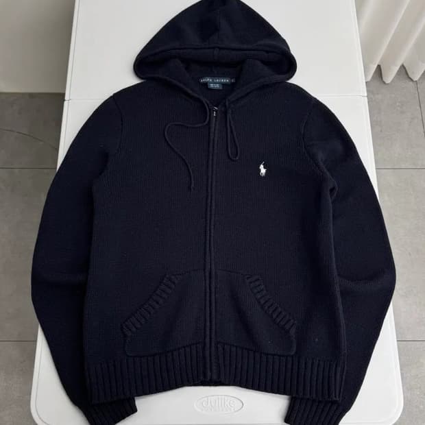 폴로 랄프로렌 니트 후드집업 L 네이비