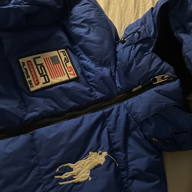 폴로 빅포니 성조기 패딩
