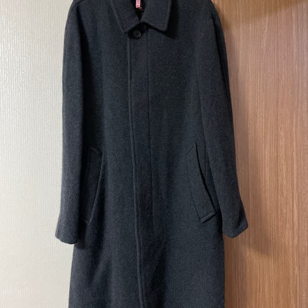 TIME 타임옴므 22FW 캐시미어100% 발마칸 코트 차콜 그레이