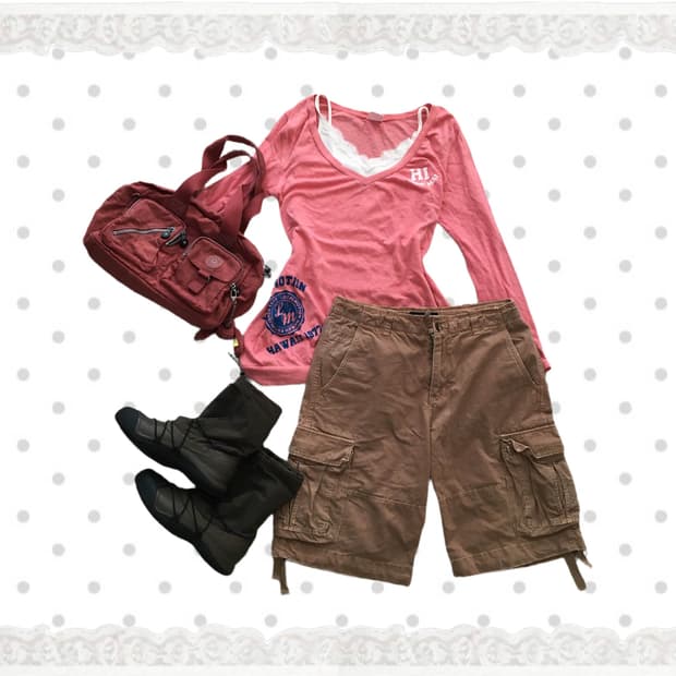 pink over cargo set
