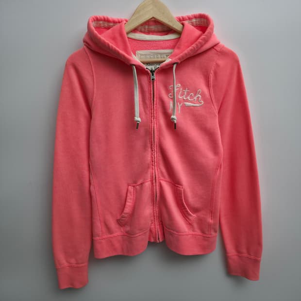 [M] 아베크롬비 핑크 후드집업