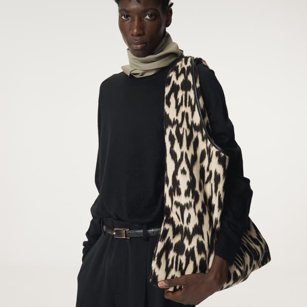 [OS] 렉토 레오파드 울 숄더 백