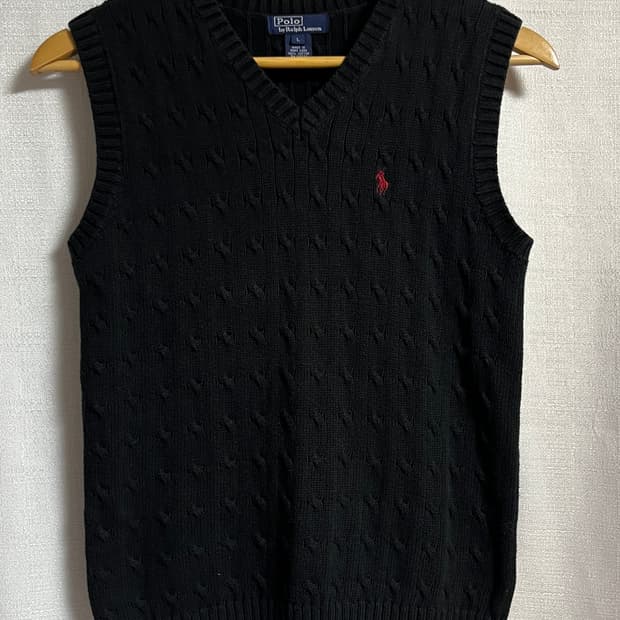 폴로 랄프로렌 케이블 니트 조끼 베스트 L