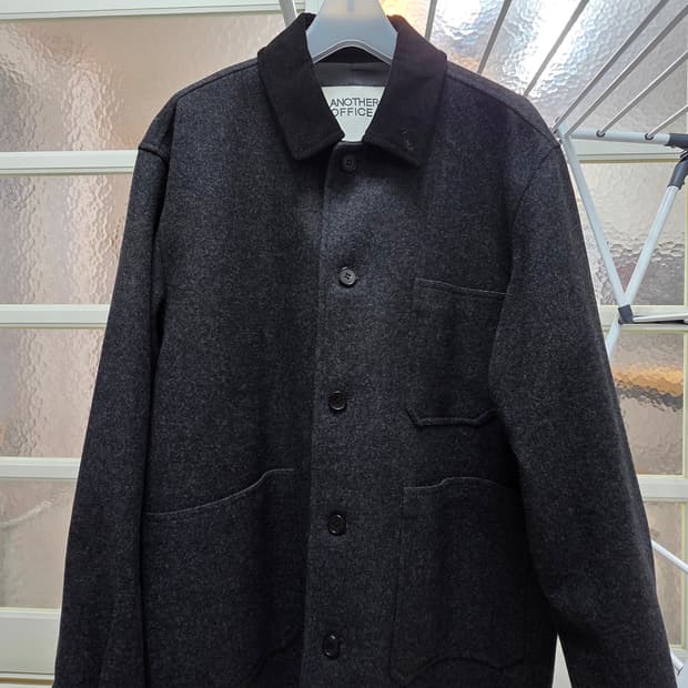 어나더오피스 산티아고 캐시미어 워크자켓 차콜