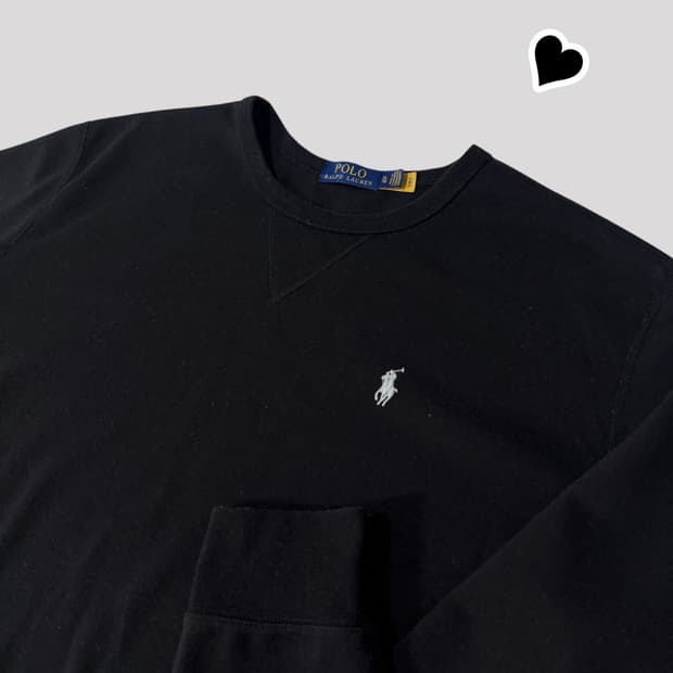 신형 QR라벨 폴로 랄프로렌 블랙 맨투맨