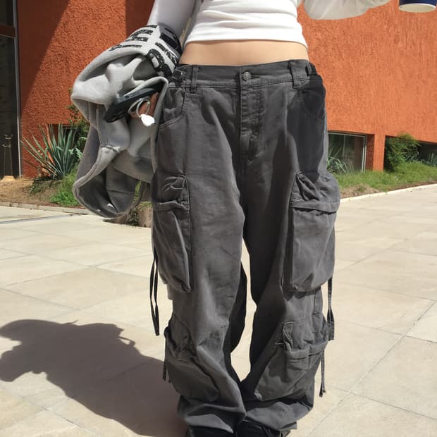 아워캐비넷 shadow 카고 팬츠 (미시착)
