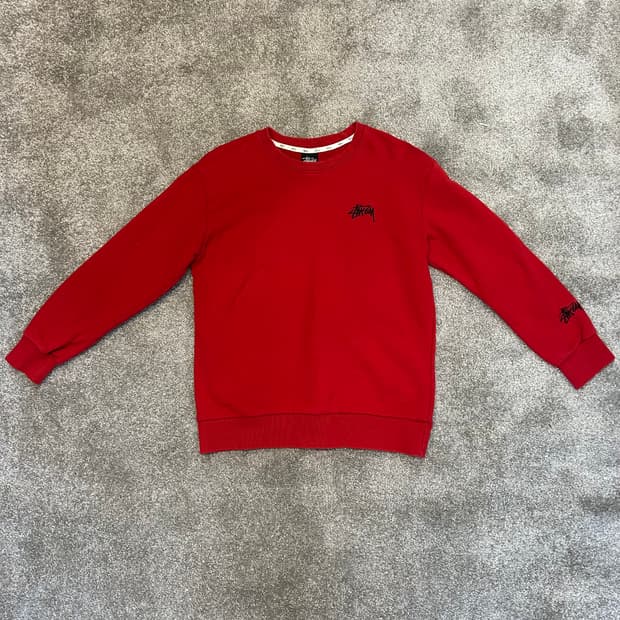 Stussy 빈티지 스투시 빨간색 맨투맨 L