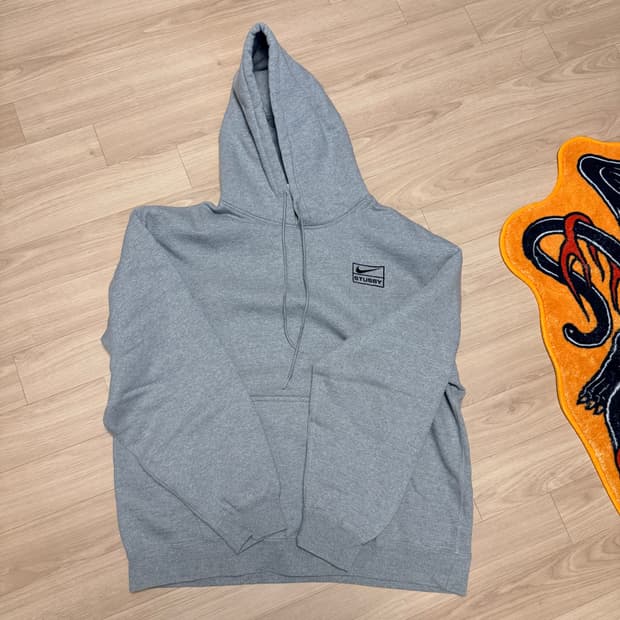 [L] 나이키 x 스투시 NRG RA 풀오버 후드 다크 그레이 헤더