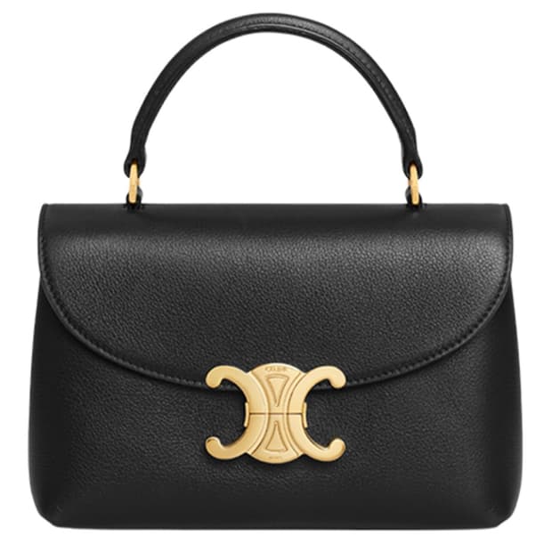 셀린느 틴니노백 서플 그레인 카프스킨 블랙 