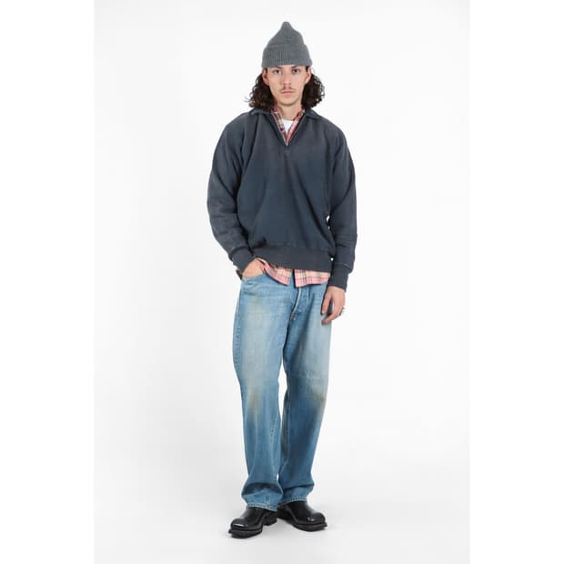 23aw Vintage Half Zip Sweatshirt