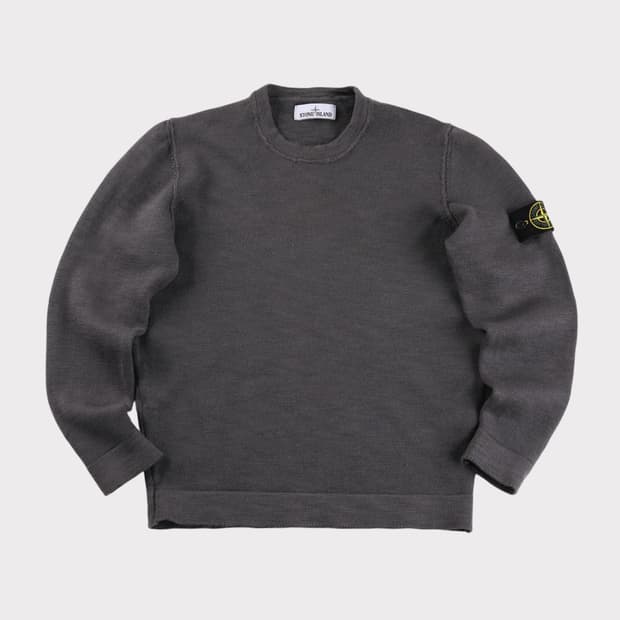 [S~M] 스톤아일랜드 와펜 패치 니트