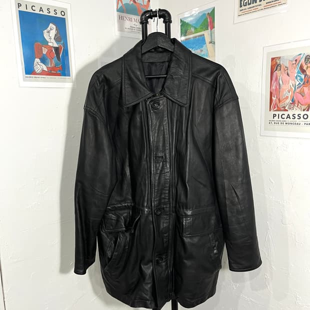 소가죽 카라 레더자켓