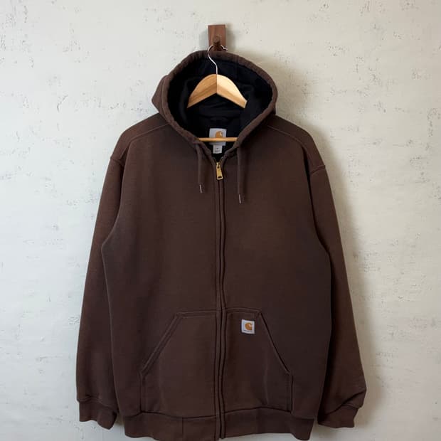 칼하트 브라운 써멀 후드집업