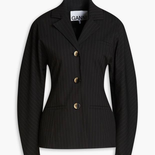 가니 스트라이프 블레이저