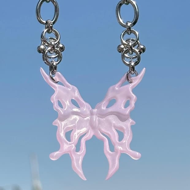 Kimune 키무네 나비 초커 목걸이