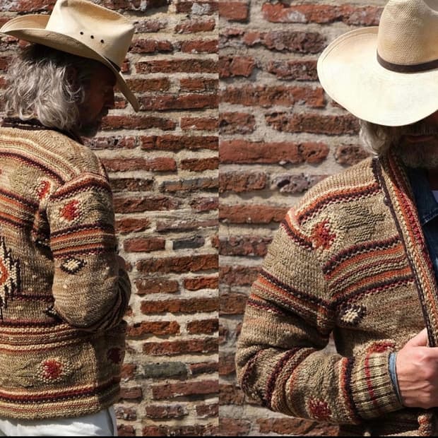 RRL 웨스턴 숄카라 니트 가디건