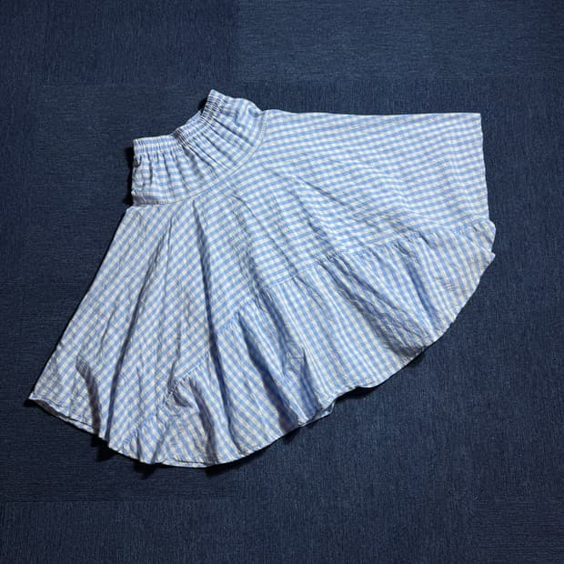 빈티지 체크패턴 스커트