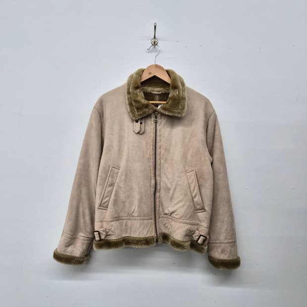 VAN 반 스웨이드 무스탕 자켓 아이보리 남성 M