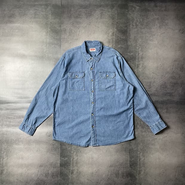WRANGLER 랭글러 빈티지 데님 코튼 셔츠 A00470
