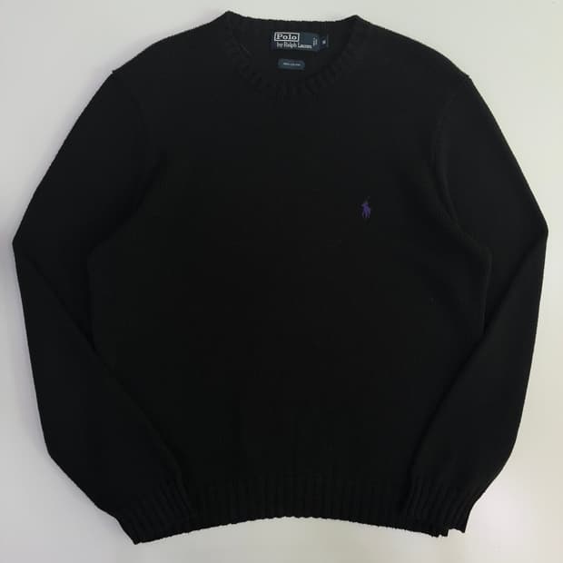 Polo 폴로 랄프로렌 블랙 퍼플 포니 라운드 니트