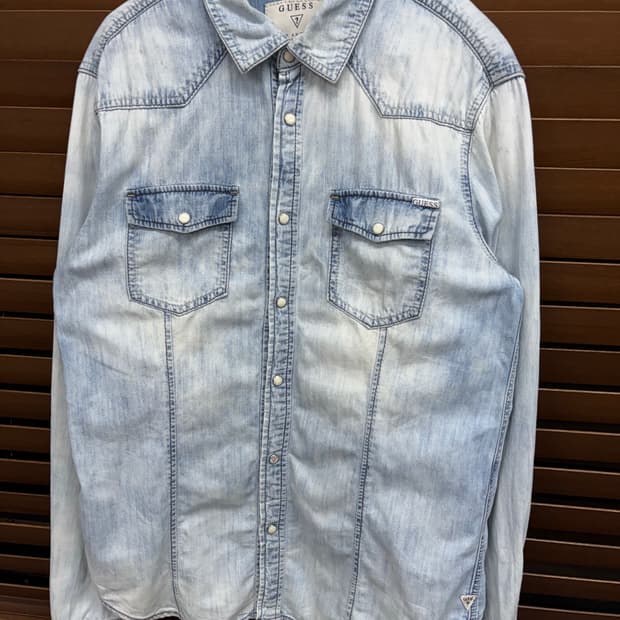 게스 웨스턴 연청 데님 셔츠