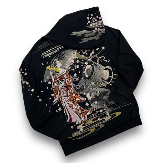 華鳥風月 재패니즈 기모노 걸 오리엔탈 후디 집업