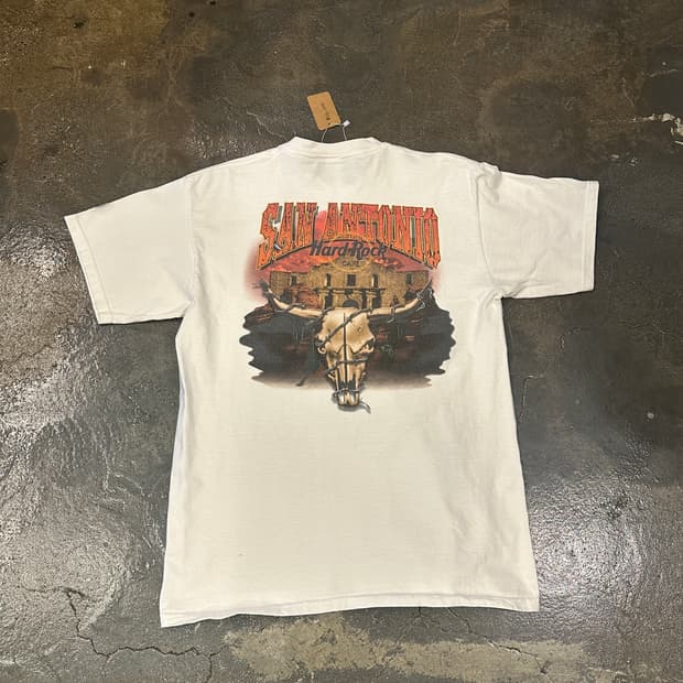 90s HARD ROCK 하드락 카페 샌안토니오 반팔티 L no