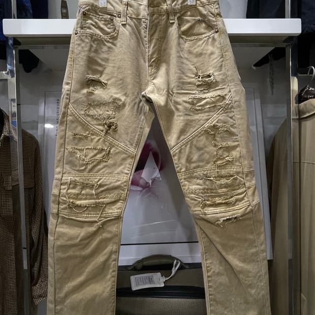 폴로랄프로렌(DS)/카키 디스트레스드 데님팬츠(30“)