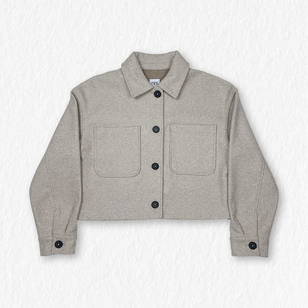 자라 미니멀 크롭 자켓