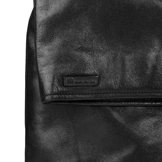 calfskin flap messenger bag