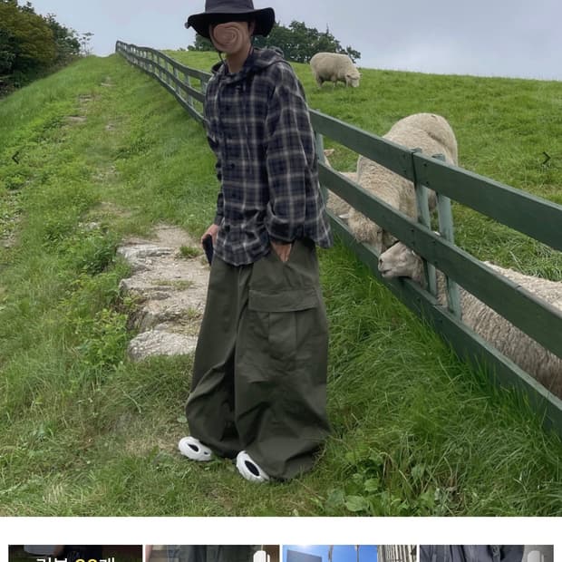 투븐 벌룬 나일론 카고팬츠