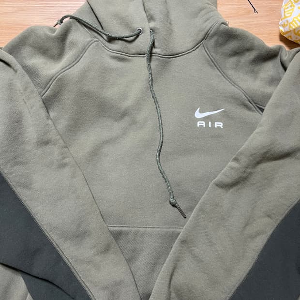 나이키 올리브그린 air 후드티
