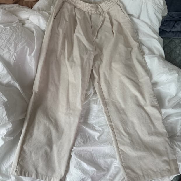 와이드 원턱 린넨 팬츠