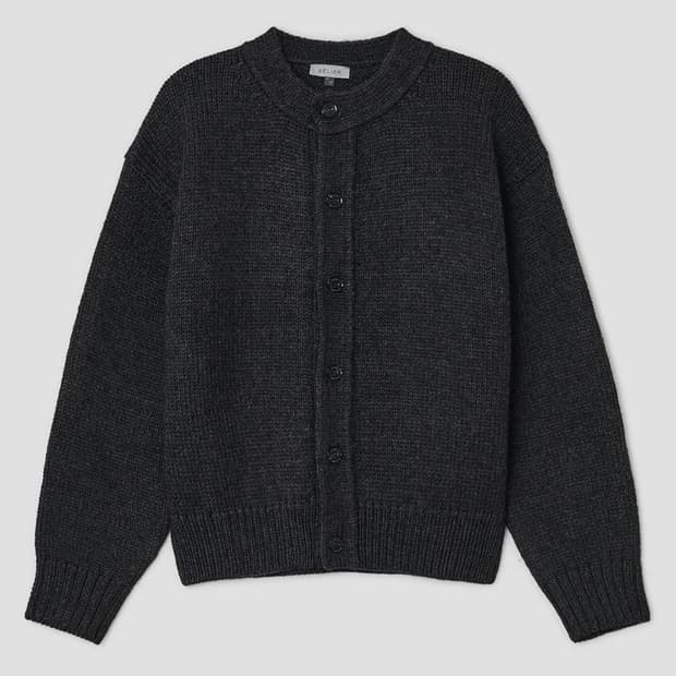 벨리에 아카이브 크루넥 가디건 차콜그레이 04(100)