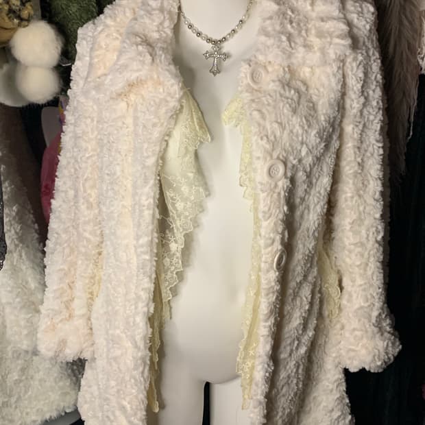 히메갸루 로걀 레이스  퍼코트 가디건