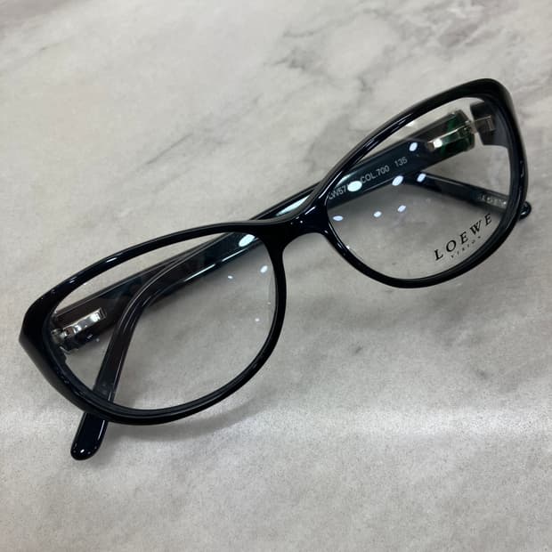 로에베 LOEWE 블랙 오벌 뿔테 안경