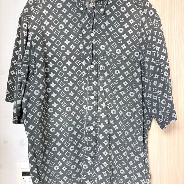 XL) 스투시 루이비통 패러디 반팔 셔츠 90‘s