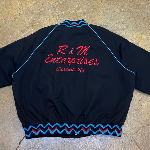 새상품급 90s Made in USA 빈티지 패딩점퍼 블루종 항공점퍼