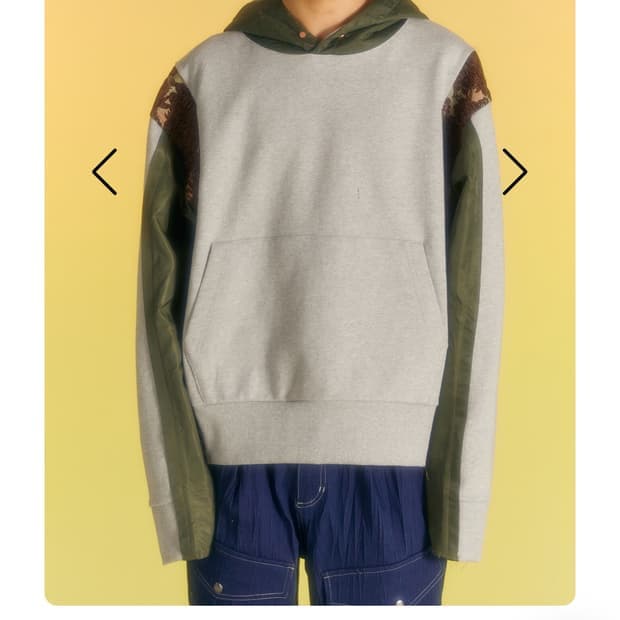 엔더슨벨 contrast hoodie olive