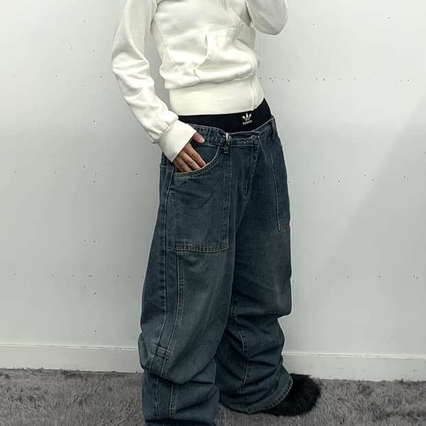 오버핏 카펜터 데님 