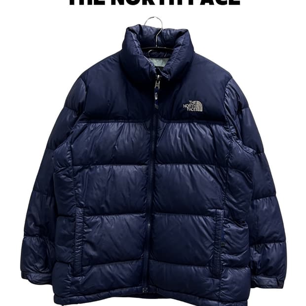 노스페이스 700필 구스다운 눕시 패딩 자켓 블루