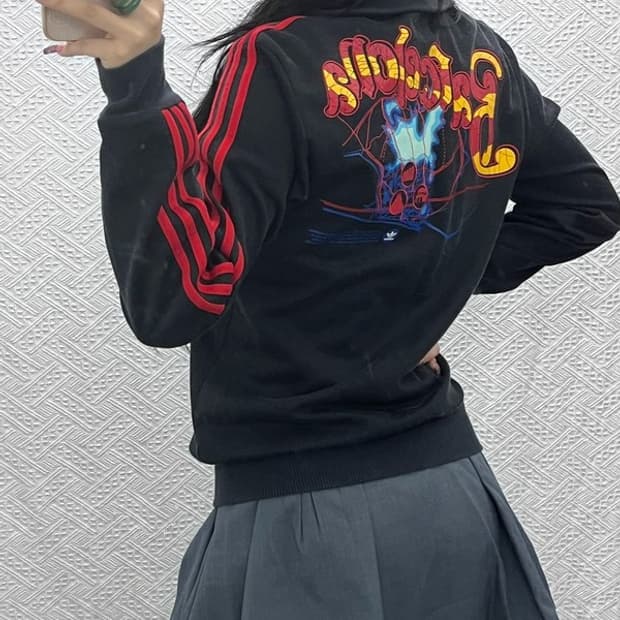 아디다스 올드스쿨 스트릿 펑크 바르셀로나 져지 집업 90 C11714