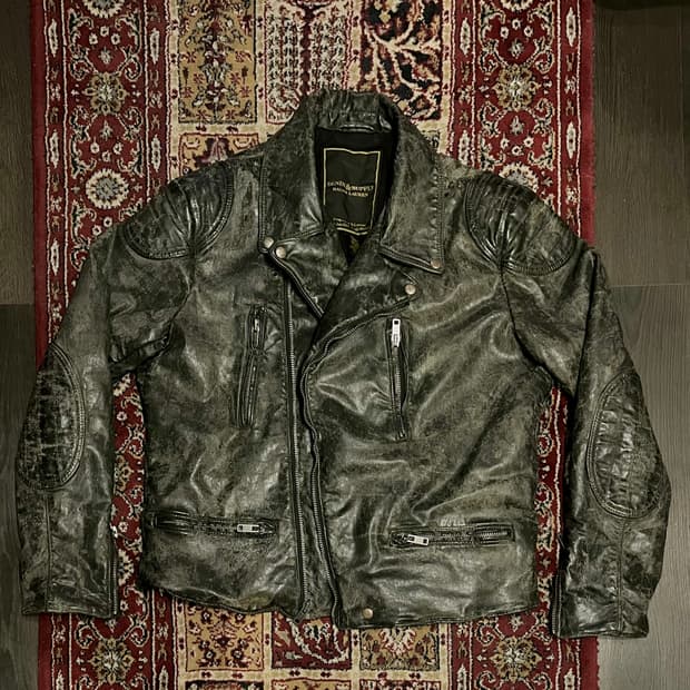 랄프로렌 데님앤서플라이 왁스드 코튼 바이커 자켓