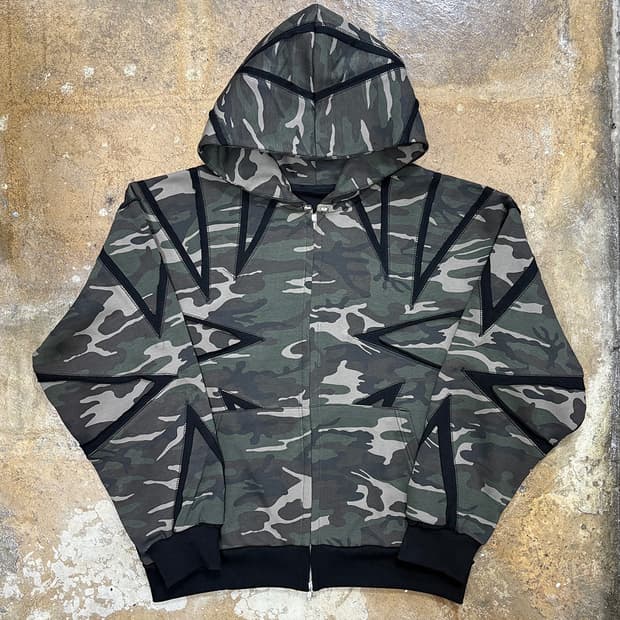 컷로우 밀리터리 패널후디