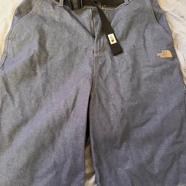 노스페이스 데님 버뮤다 팬츠 (벨트포함)