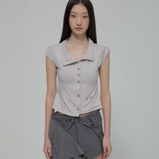 플레어업 Asymmetrical Layered Mini Skirt