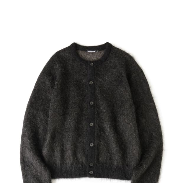 해칭룸 하나비 모헤어 가디건 블랙 S
